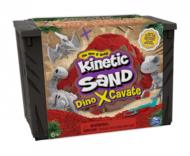 Kinetic Sand Dino X-Cavate комплект за разкопки със скелет на динозавър и аксесоари