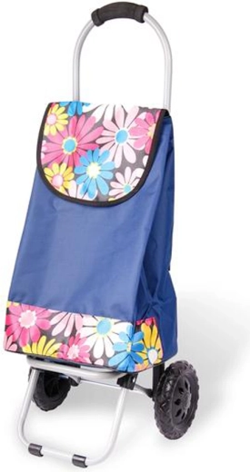 Shopping trolley 25 l with removable textile bag