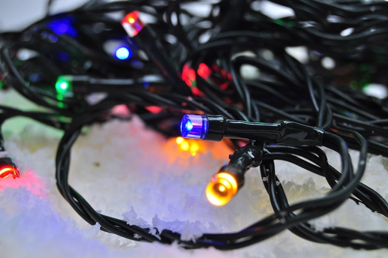 Solight външна LED коледна светлинна верига с 500 LED, 50 м, многоцветна