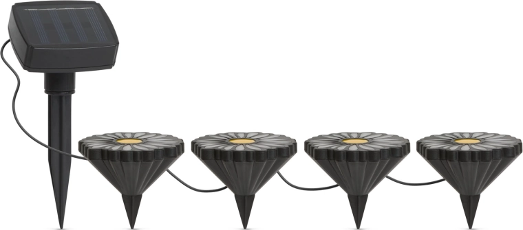 Solar LED Flower-Shaped Stake Lights with RGB Lighting