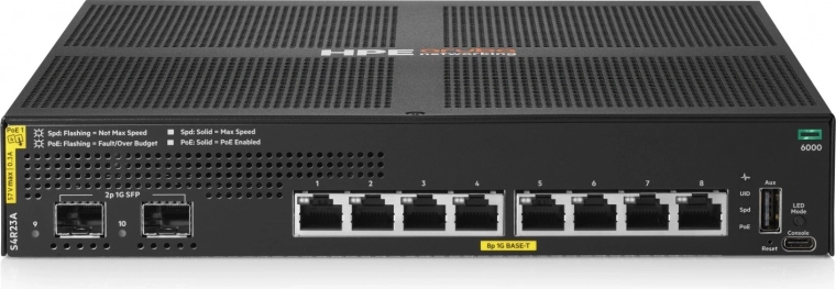 Aruba Networking 6000 8G Class 4 PoE 2SFP Switch 67 W