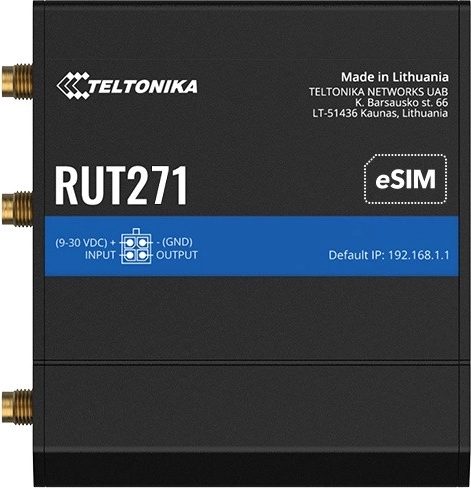 Teltonika RUT271 индустриален LTE рутер с eSIM - 1 брой