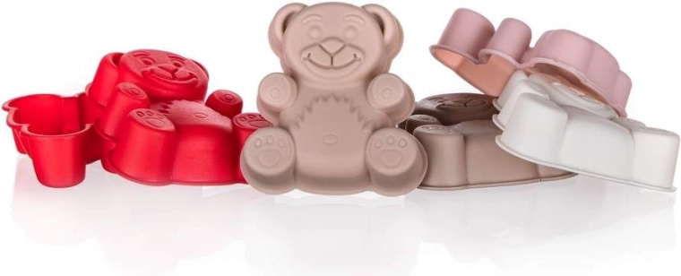 Set of 6 silicone bear-shaped molds BANQUET Culinaria