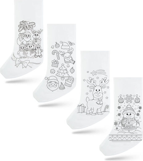 Coloring Santa Claus Stocking with 4 Markers - 1 Piece