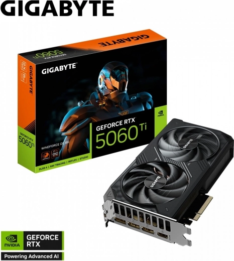 Graphics Card Gigabyte GeForce RTX 5060 Ti WINDFORCE OC 8G