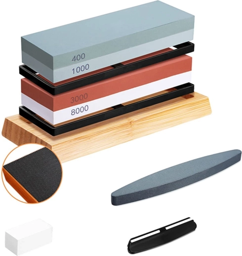 Four grits for complete sharpening