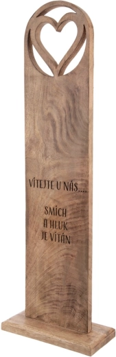 Decorative Mango Sign “Welcome to Our Home” 80 cm