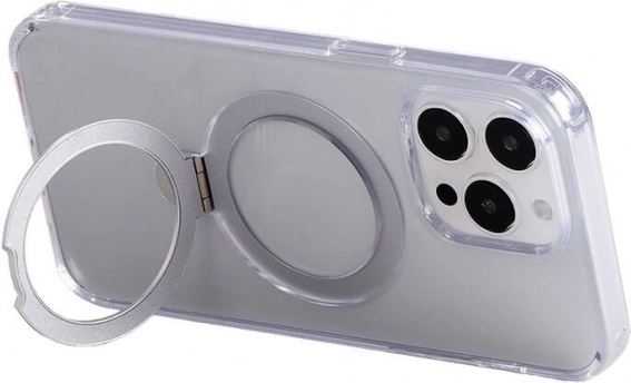 Магнитен калъф със стойка JOYROOM за iPhone 15 – прозрачен