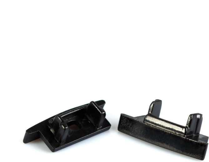 Black end caps for aluminum LED profile 41011, 2 pcs