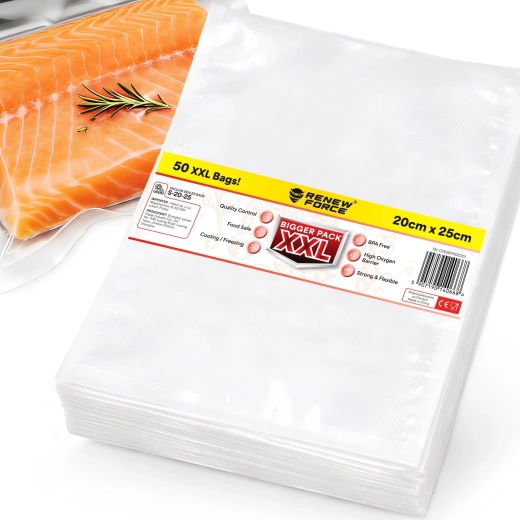 Embossed vacuum bags Renew Force 20 × 25 cm, 50 pcs
