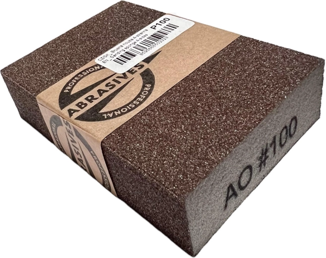 Four-sided sanding sponge 100 × 70 × 25 mm, grit 180