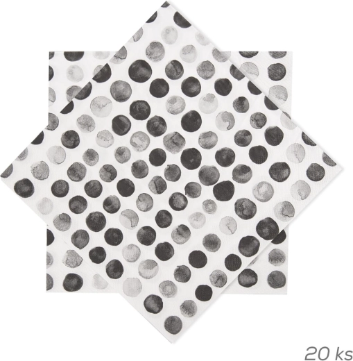 Polka dot paper napkins 33 × 33 cm, 20 pcs
