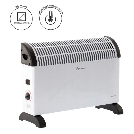 Convector Electric Heater 2000 W, 58 × 13.5 × 39 cm