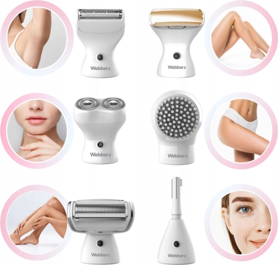 4 interchangeable attachments for the whole body and face