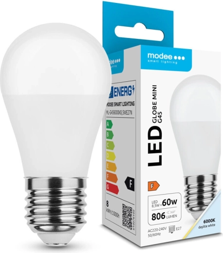 Modee LED Bulb Globe Mini G45 8.5 W E27 806 lm cool white