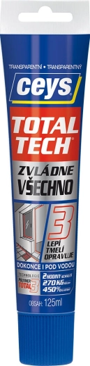 Универсално лепило и уплътнител прозрачен 125 мл TOTAL TECH EXPRESS CEYS