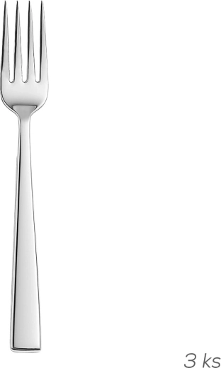 Plain stainless steel forks, 3 pcs