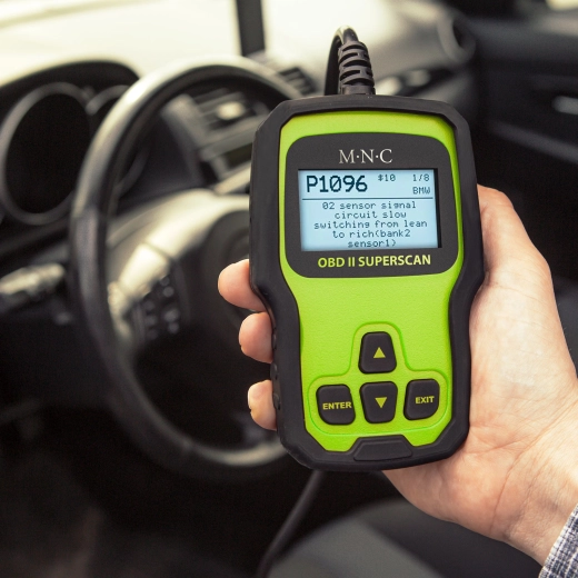 OBD2 автодиагностика за четене и изтриване на кодове за грешки 12 V