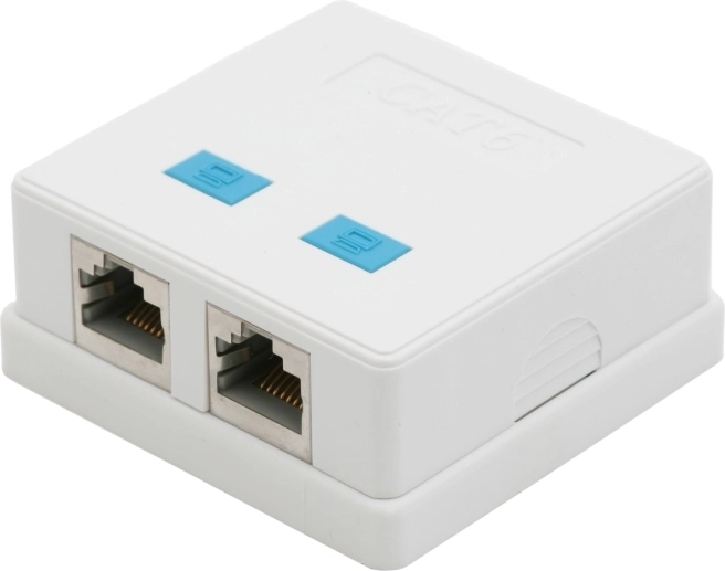Двоен стенен контакт RJ45 Cat.5 FTP