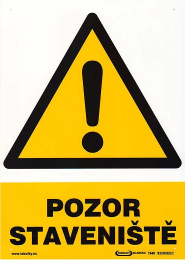 Safety Sign Beware Construction Site A4 Plastic