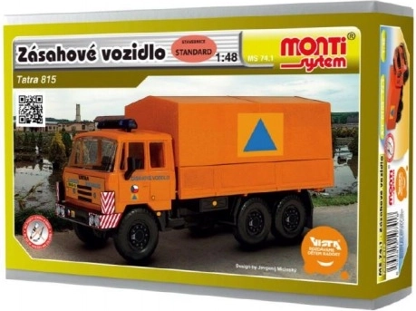 Конструктор Monti System MS 74.1 Аварийно-спасителен автомобил CO Tatra 815 1:48 в кутия 22x15x6 см