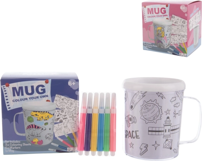 Creative paint-your-own cup set (2 pcs)