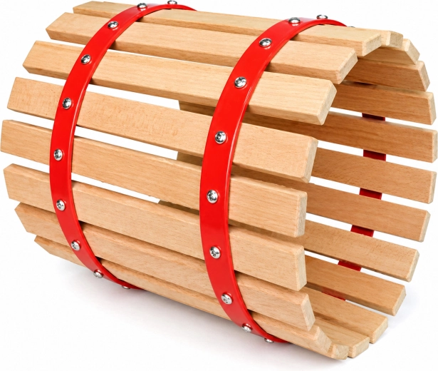 Sturdy basket reinforced with bands