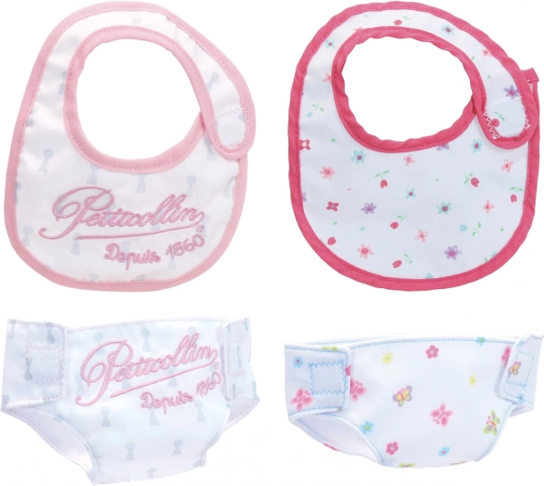Set of Bibs and Diapers for Dolls 36-40 cm