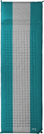 Self-inflating sleeping mat with pillow NILS Camp green