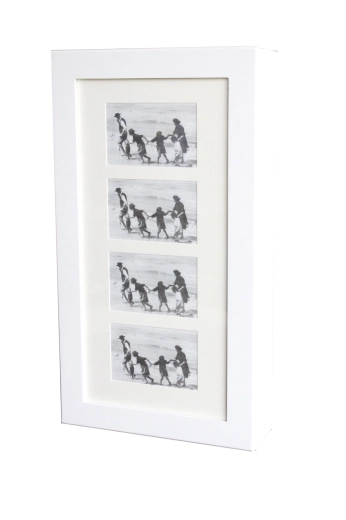 Бяла стенна кутия за бижута с огледало 31 × 10 × 56 см