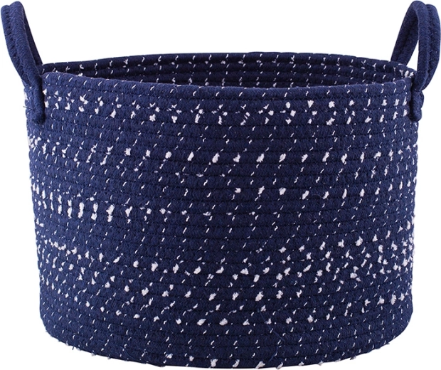 Woven storage basket, navy blue 32 × 32 × 22 cm