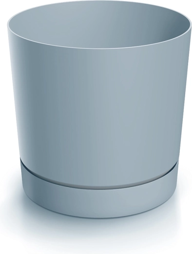 Planter with Saucer TUBO P 58 cm light grey