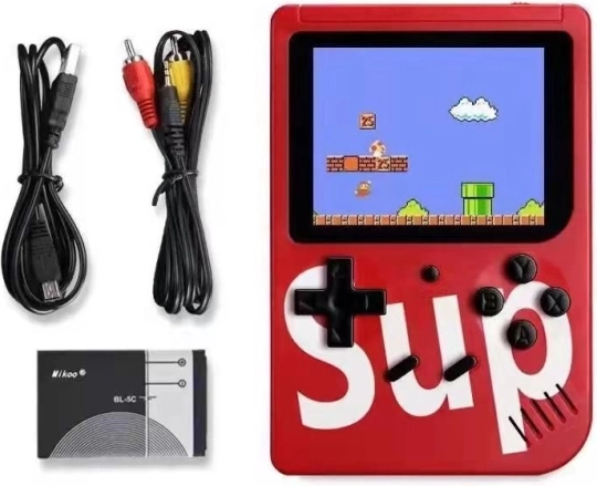Mini Portable Console SUP 400 games - red (single player)