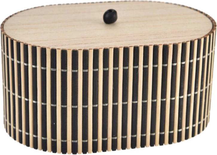 Wooden storage box black-brown 15 × 9 × 10 cm