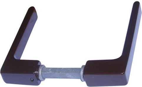 Gate handle brown, powder-coated (komaxit)