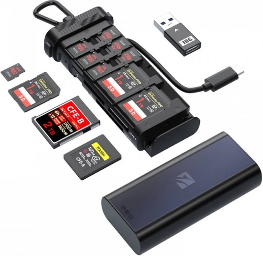 Професионален четец на карти FREEWELL за CFexpress A/B, SD и microSD