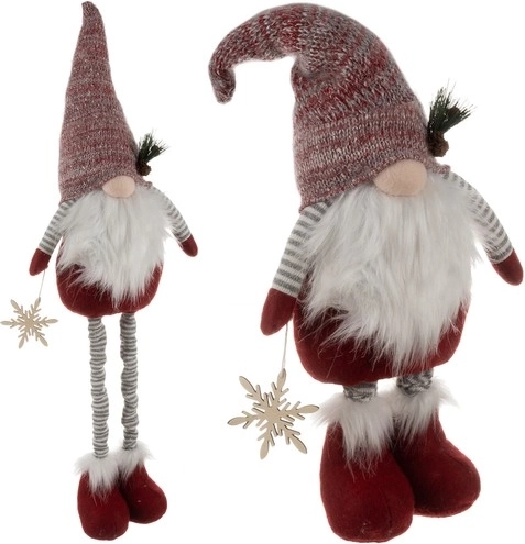 Ruhhy Christmas gnome with telescopic legs 82 cm - 1 piece