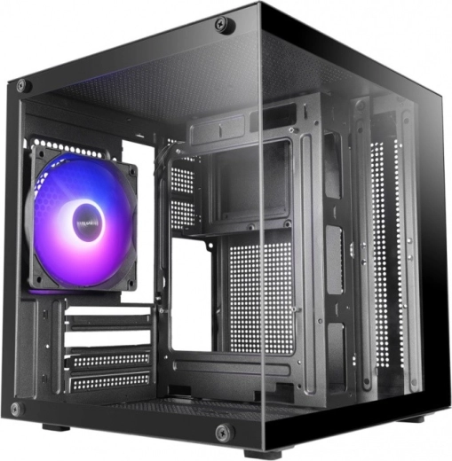 Mars Gaming MC-CUBE microATX кутия черна с ARGB вентилатор