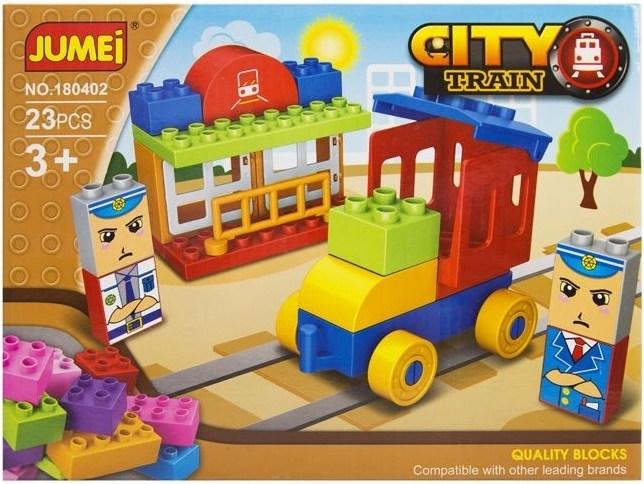 Конструктор Jumei city влакче 23 части 26 × 19 см - 1 брой