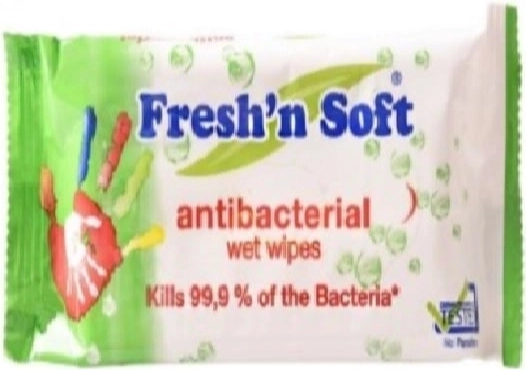 Fresh 'n soft антибактериални мокри кърпички за ръце 15 бр.