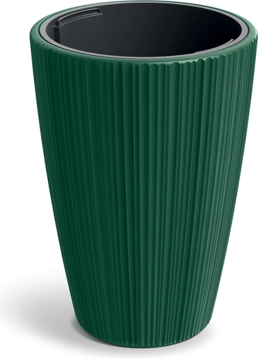 ORO Flower Pot 29.8 cm dark green with insert