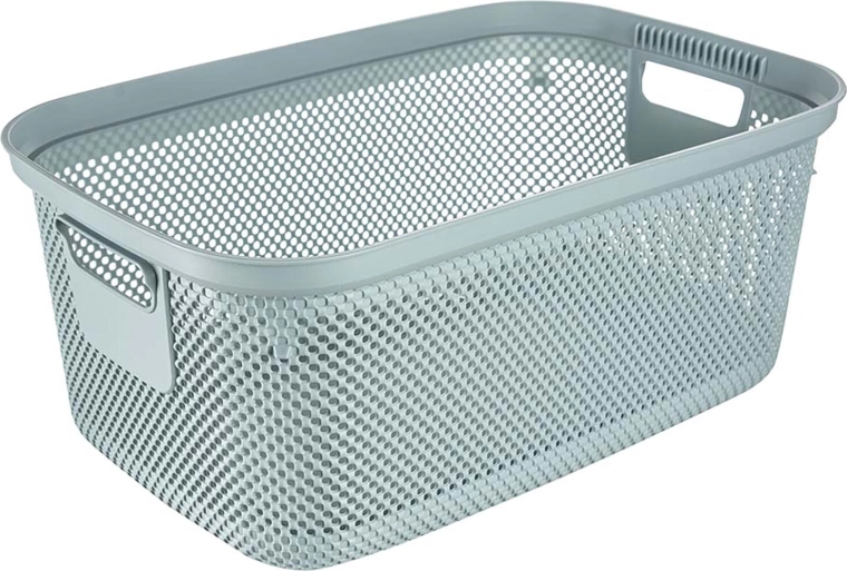 Plastic laundry basket for clean clothes 53 × 34.5 × 22.5 cm – blue