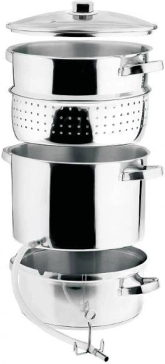 Durable 304 stainless steel and glass lid