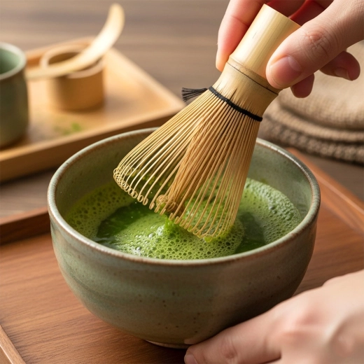 Smooth matcha with delicate foam