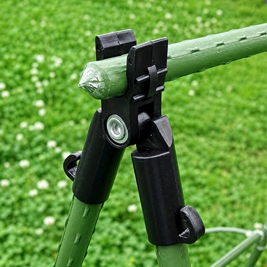Hanging hinged triple clip for 11 mm garden rods, 4 pcs