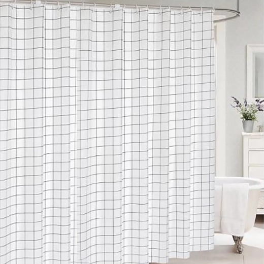 TORO Easy Shower Curtain, Squares Pattern, 178 × 199 cm