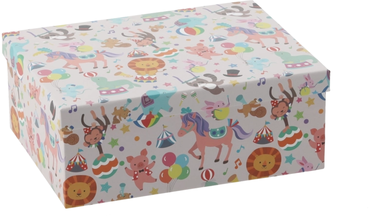 Gift box Kolorowe zwierzęta 38.2 × 30.8 × 14.7 cm - 1 piece