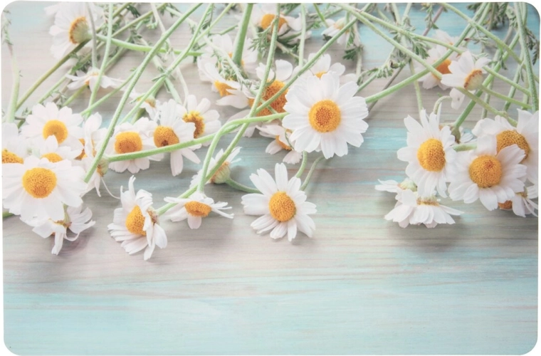 Plastic placemat with chamomile motif 43 × 28 cm