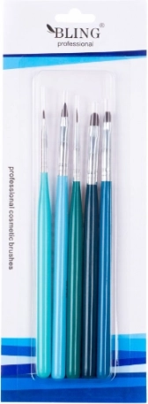 BLING Professional Nail Art Brush Set - 5 pieces