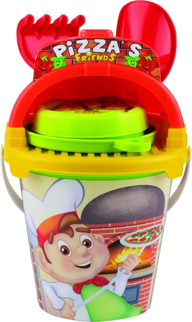 Androni комплект за пясък Pizza Friend, 7 части